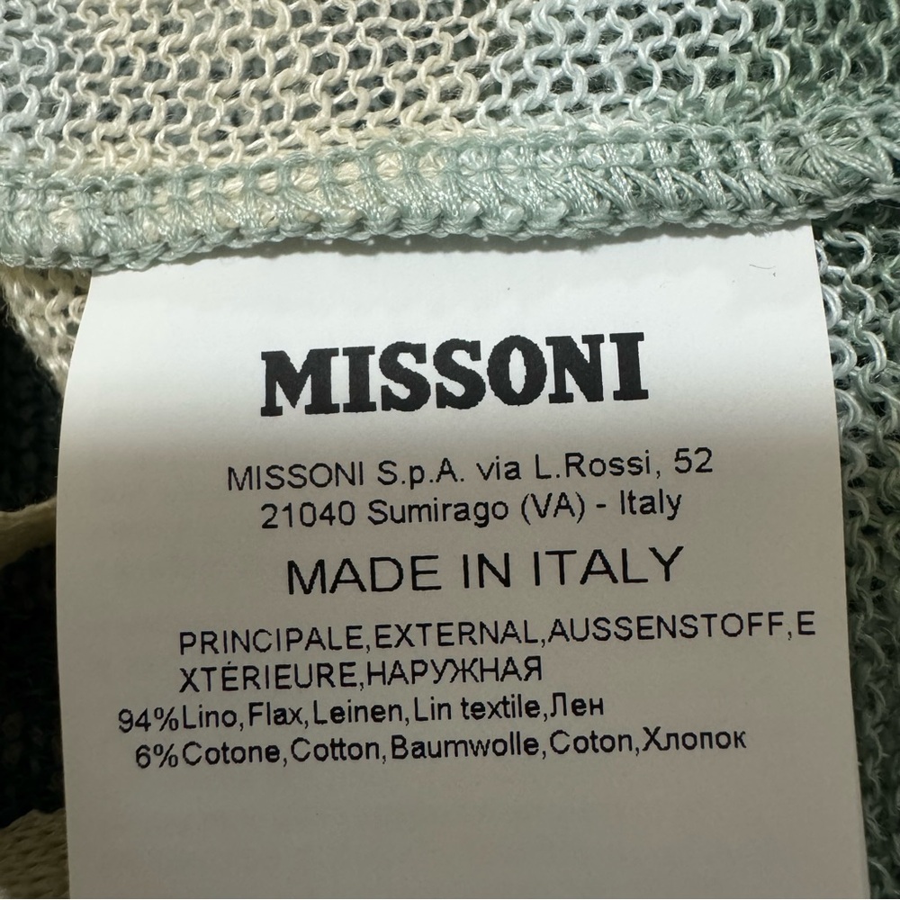 Missoni Sheer Knit Long Sleeves Sweater Linen Cotton Size 40 or US Size 4 - Picture 12 of 13